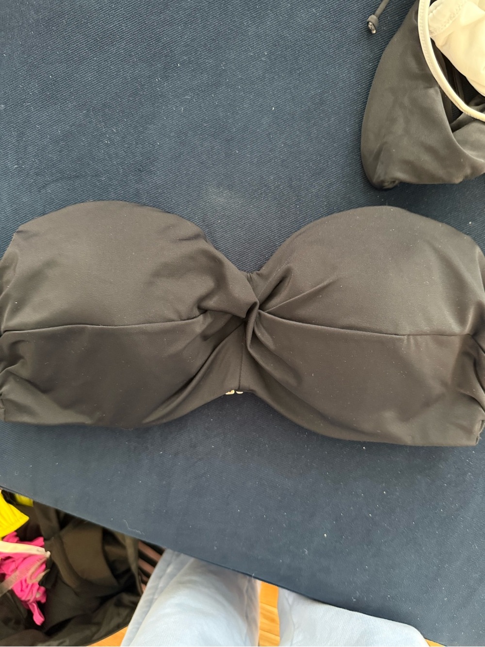 Black Twist Front Bikini Top - strap included